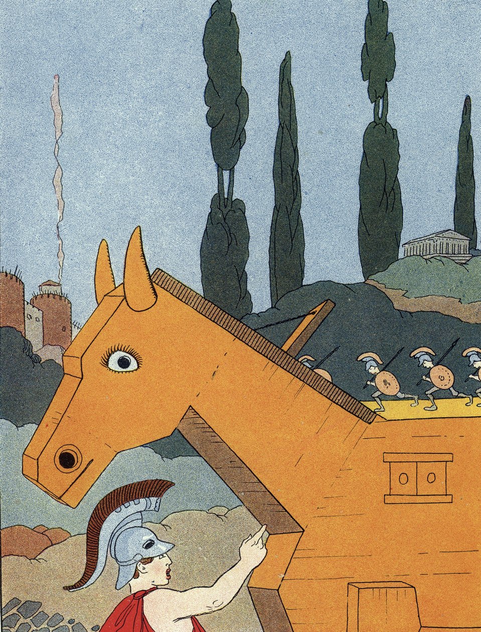Den trojanske hest af Benjamin Rabier