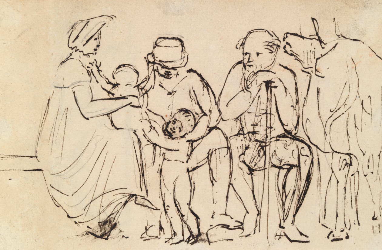 Studie af siddende figurer af Benjamin Robert Haydon