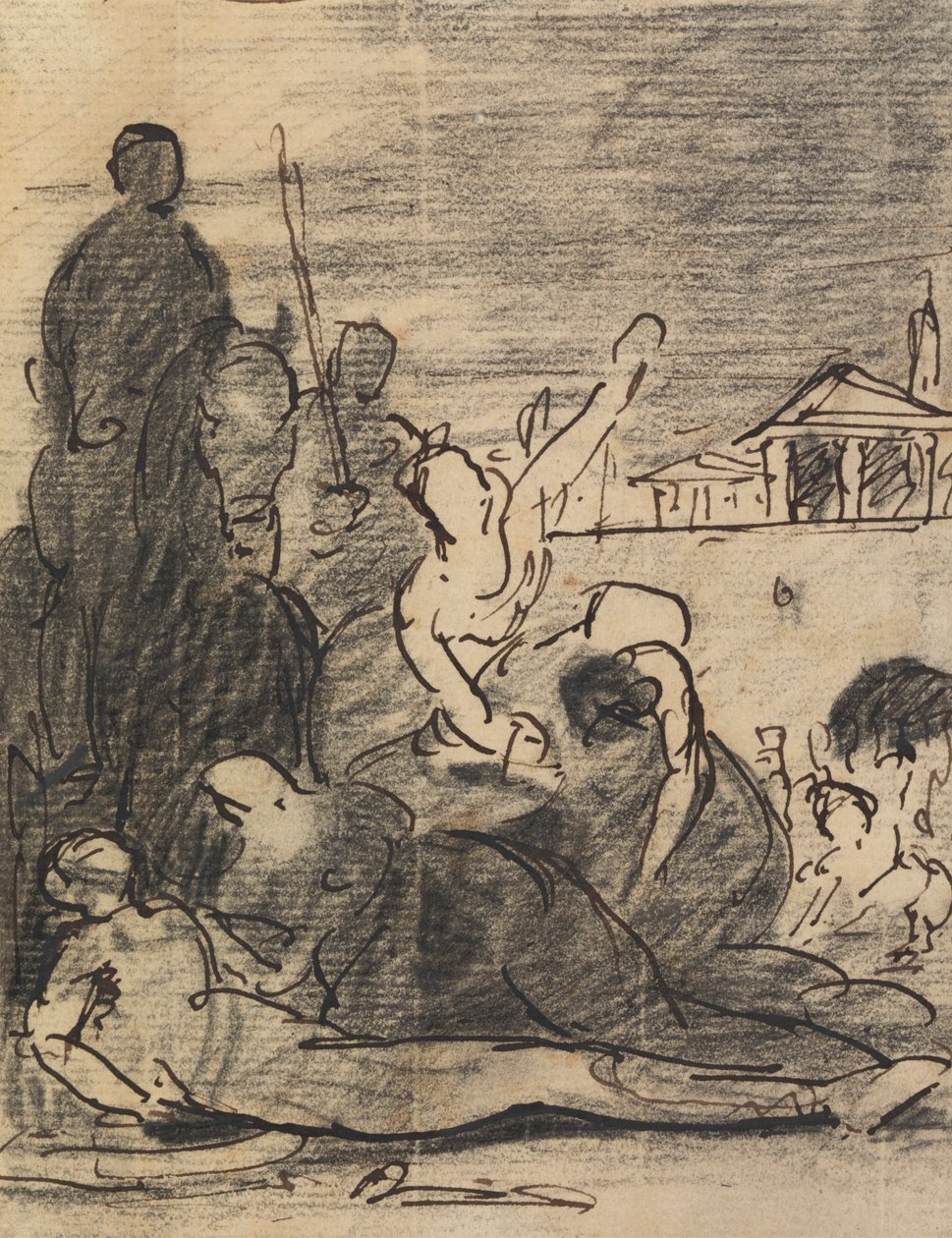 Studie af en militær scene af Benjamin Robert Haydon