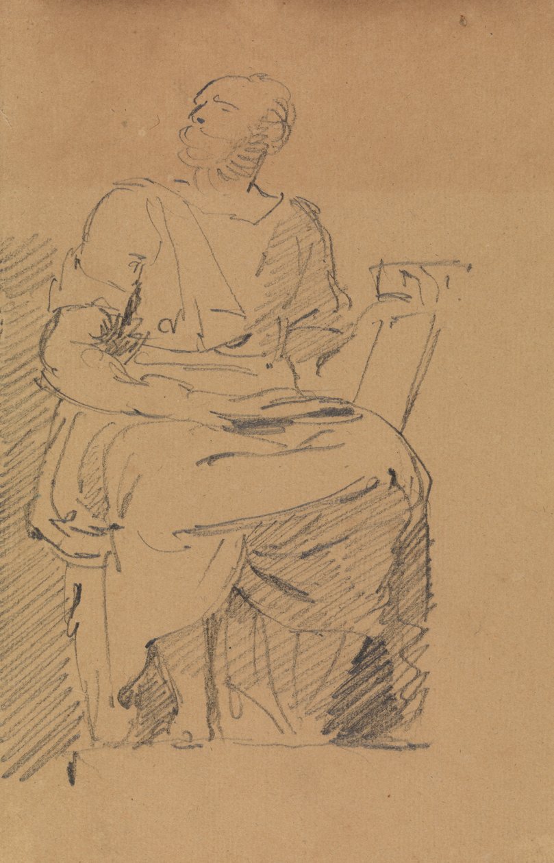 Studie af en siddende figur af Benjamin Robert Haydon