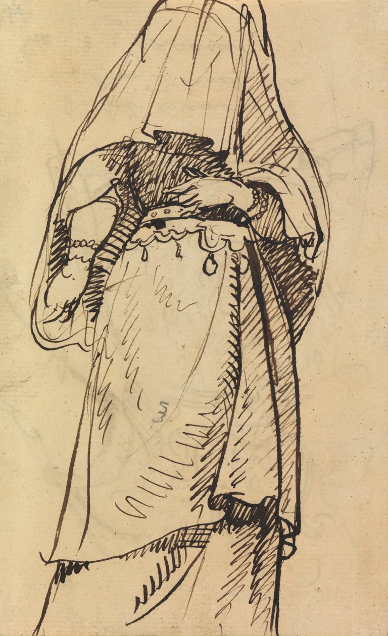 Studie af en tilsløret kvinde af Benjamin Robert Haydon