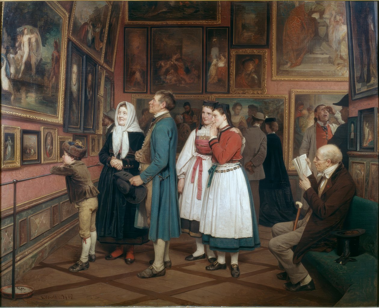 Bønder på museet af Benjamin Vautier