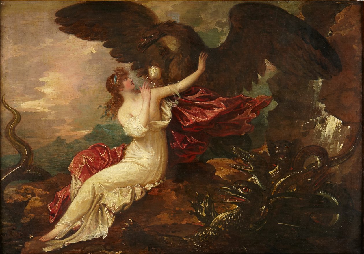 Ørn bringer kop til psyke af Benjamin West