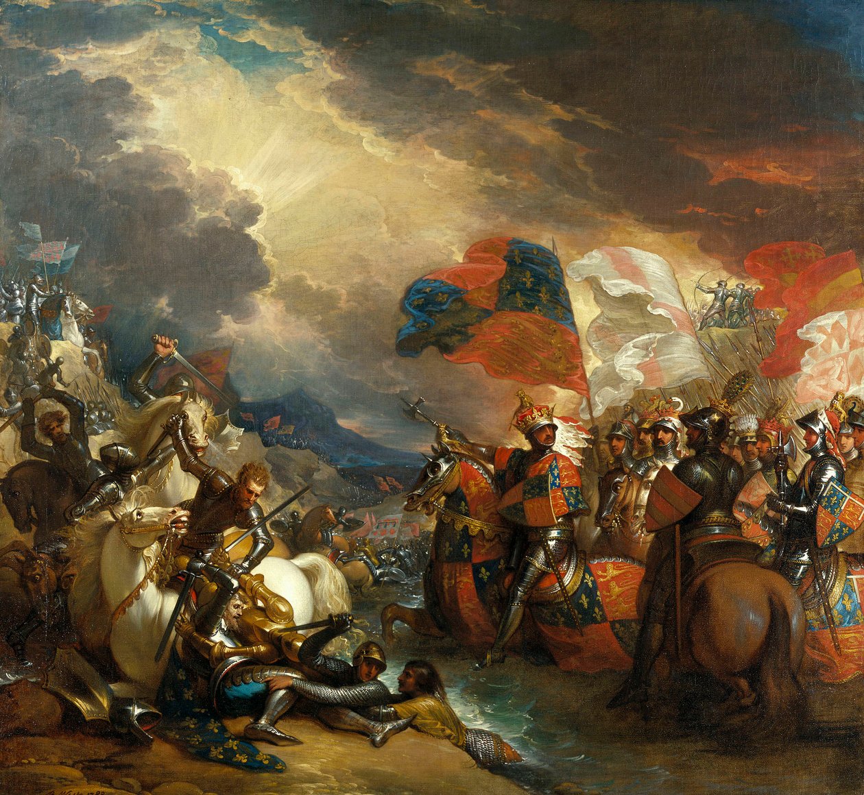 Edward III krydser Somme af Benjamin West