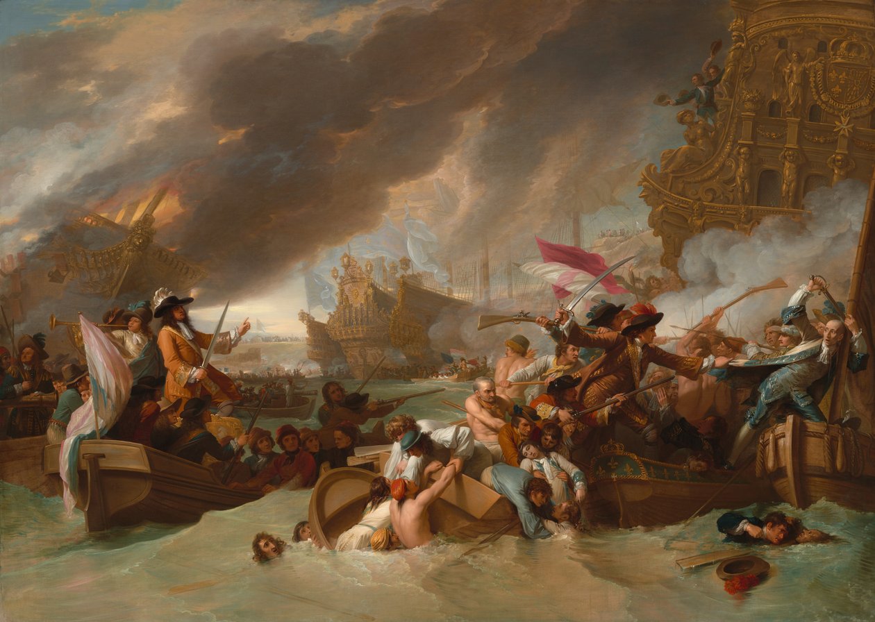 Slaget ved La Hogue, 1778. af Benjamin West