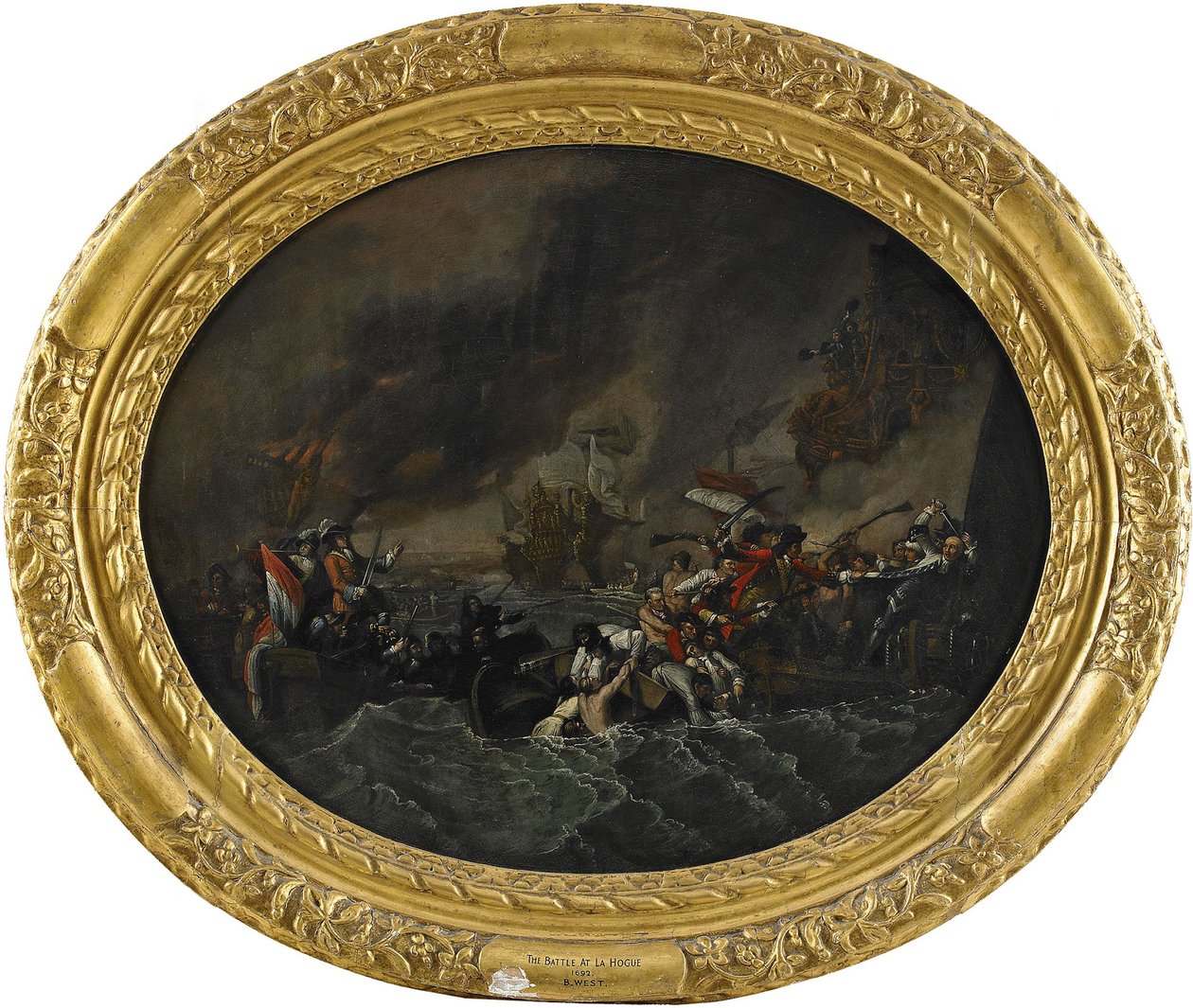 Slaget ved La Hogue, 1820 af Benjamin West