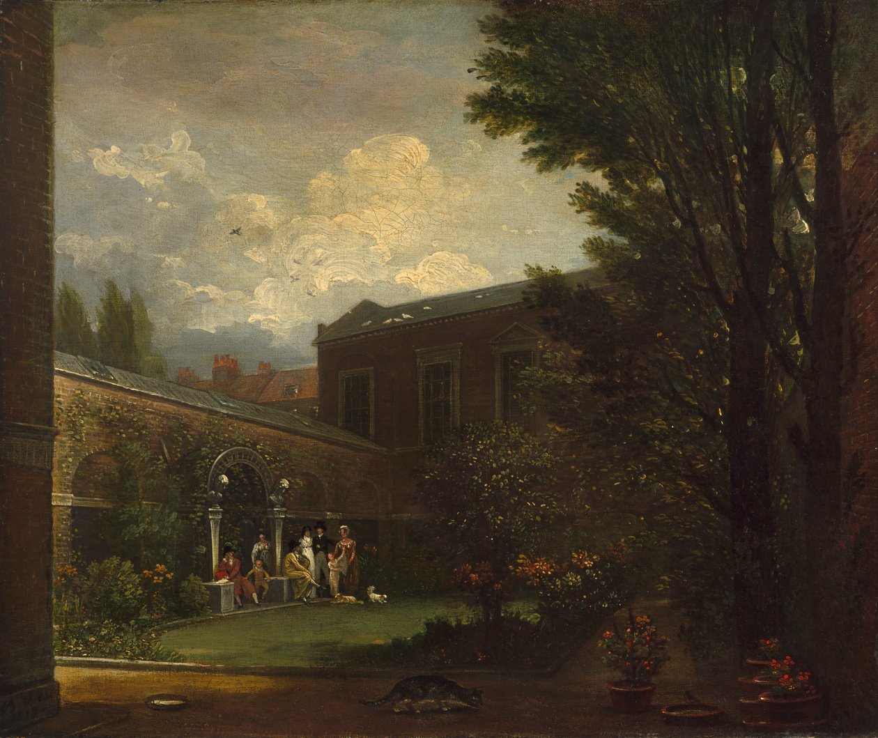 Familien West i Atelierhaven, 1808-1809. af Benjamin West