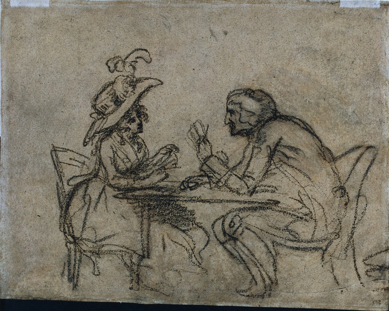 Kvinde og mand spillekort, 1792. af Benjamin West