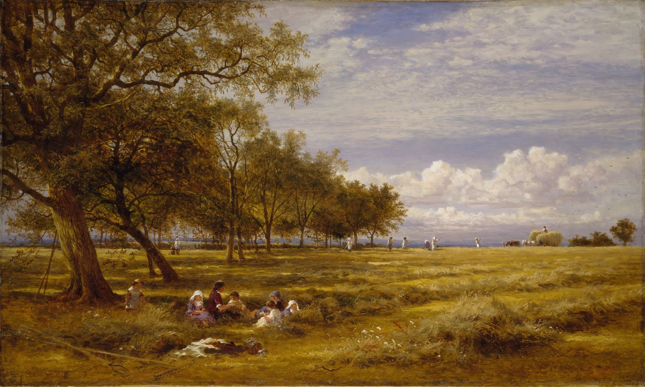 En engelsk hømark, 1878. af Benjamin Williams Leader