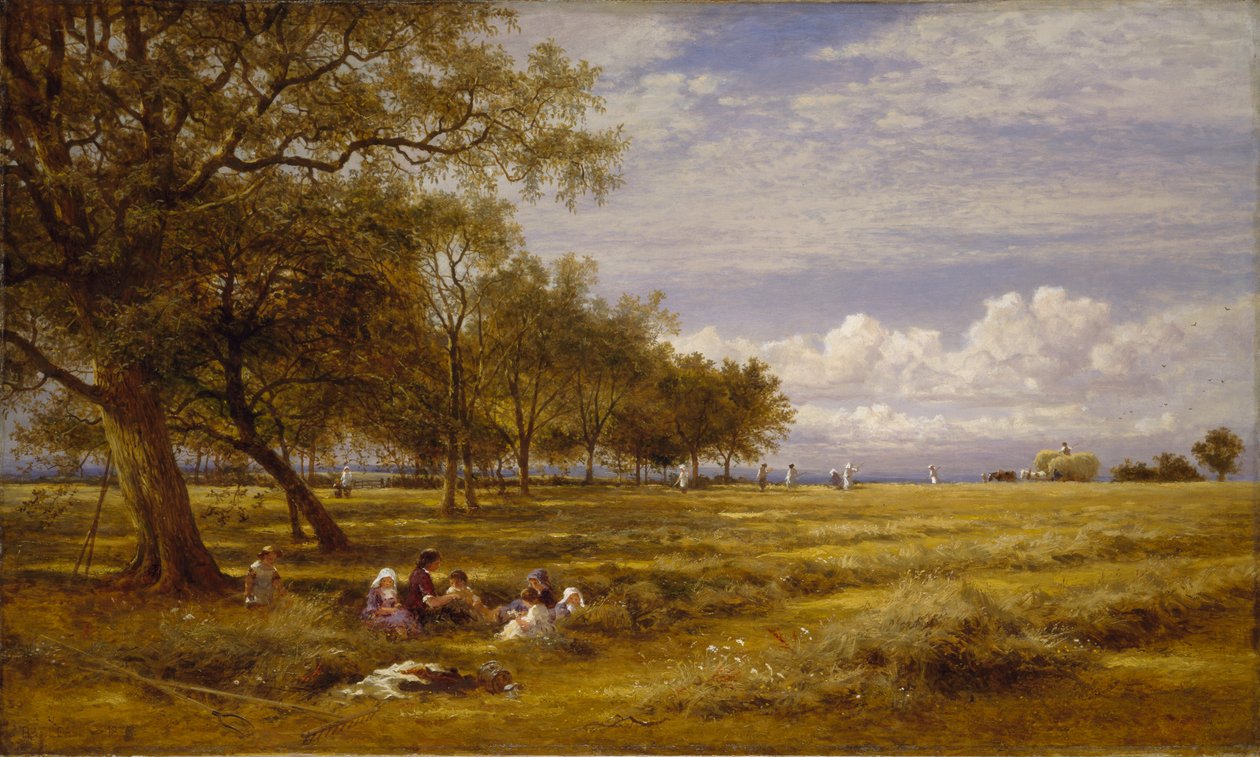 En engelsk hømark, 1878 af Benjamin Williams Leader