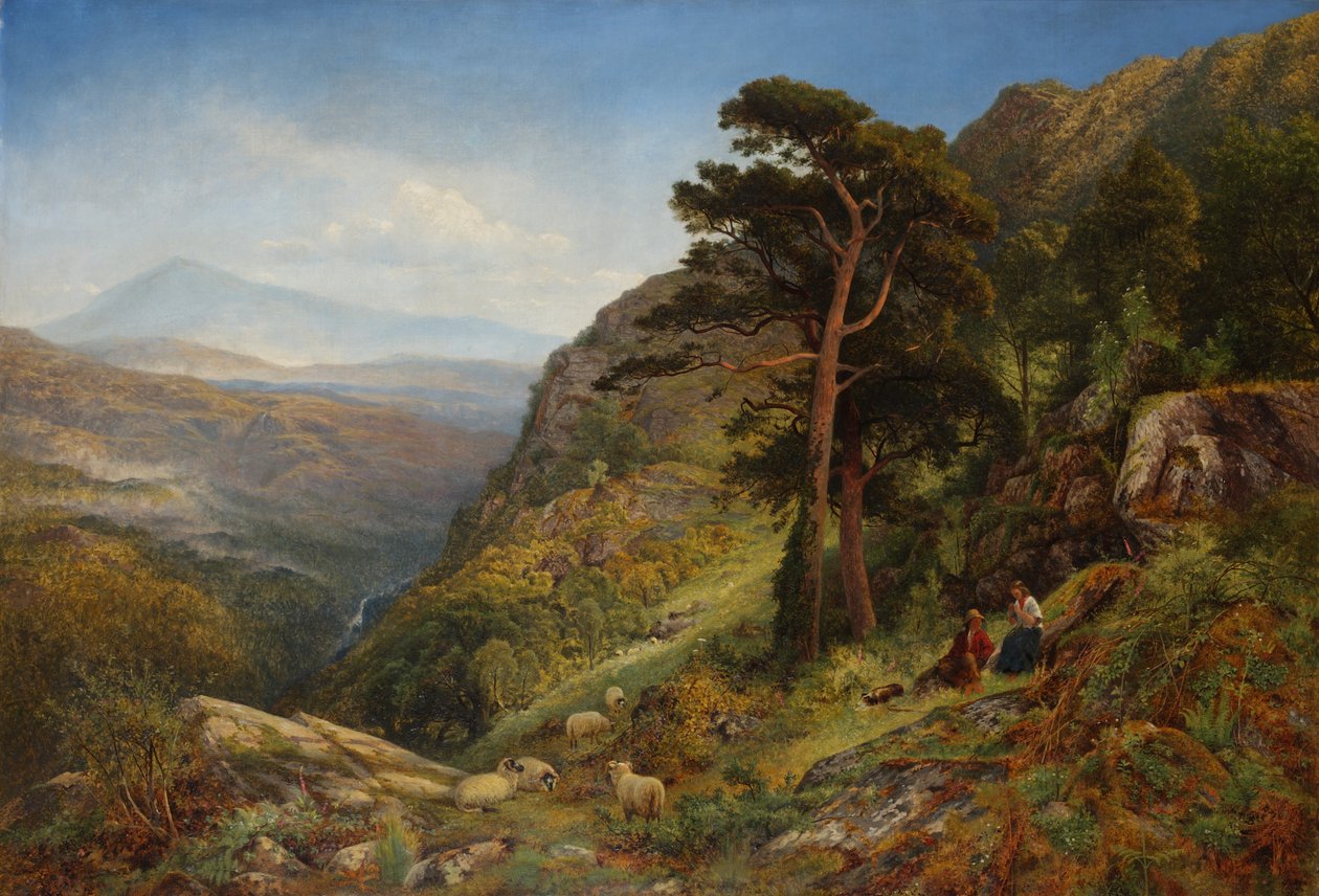 På bakkerne over Betws-y-Coed, Wales af Benjamin Williams Leader