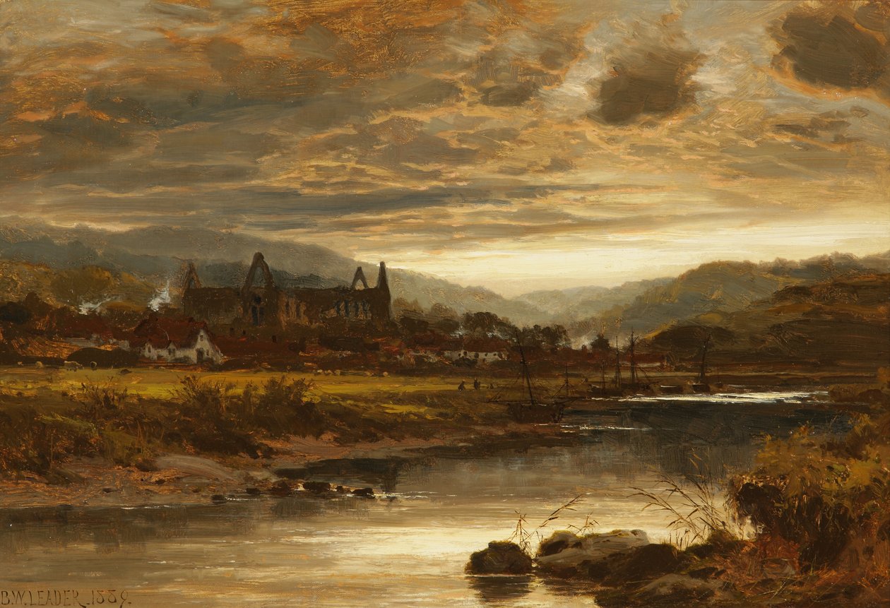 Tintern Abbey, Wales, 1889 af Benjamin Williams Leader