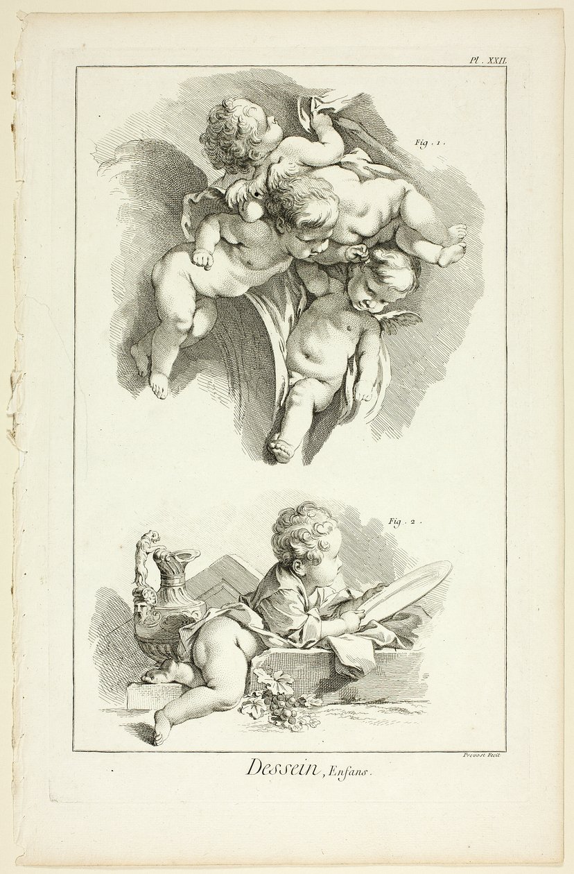 Design: Børn, fra Encyclopédie af Benoit Louis Prevost