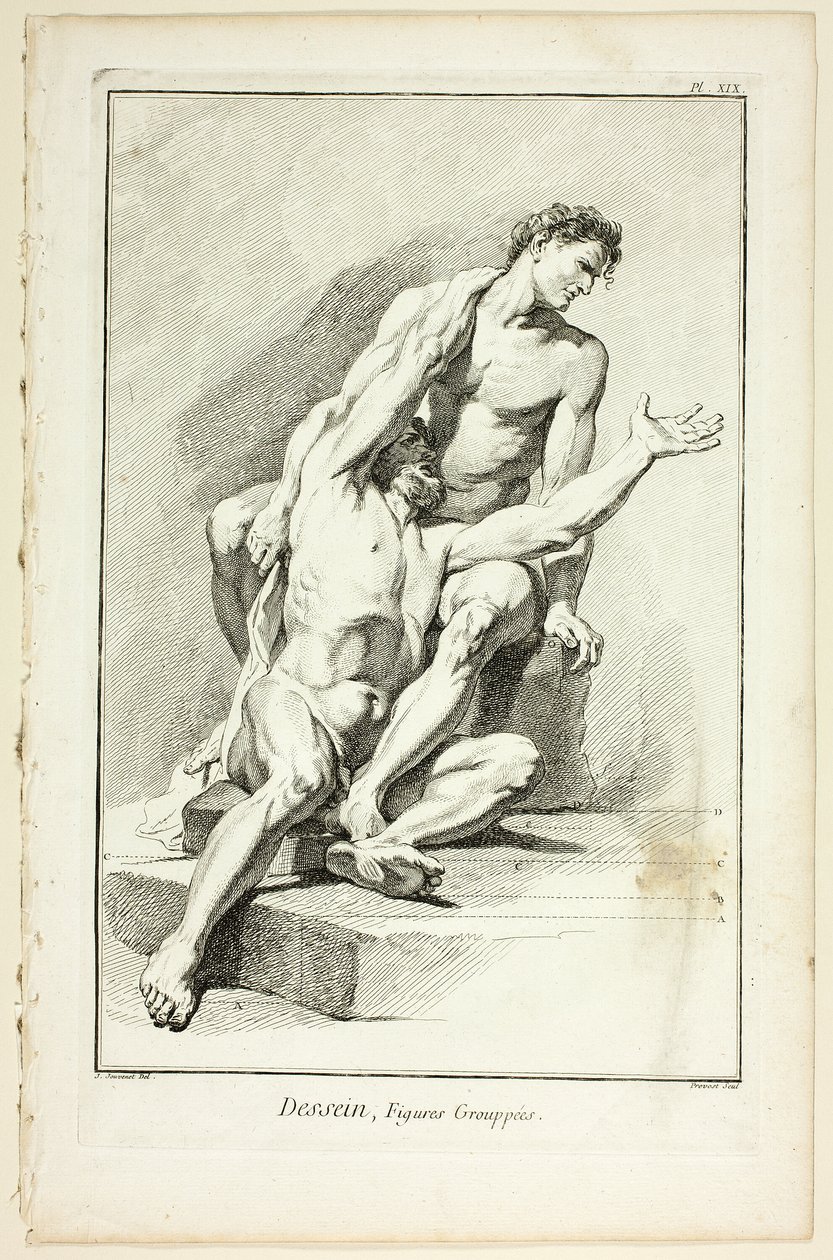 Design: Grouped Figures, fra Encyclopédie af Benoit Louis Prevost
