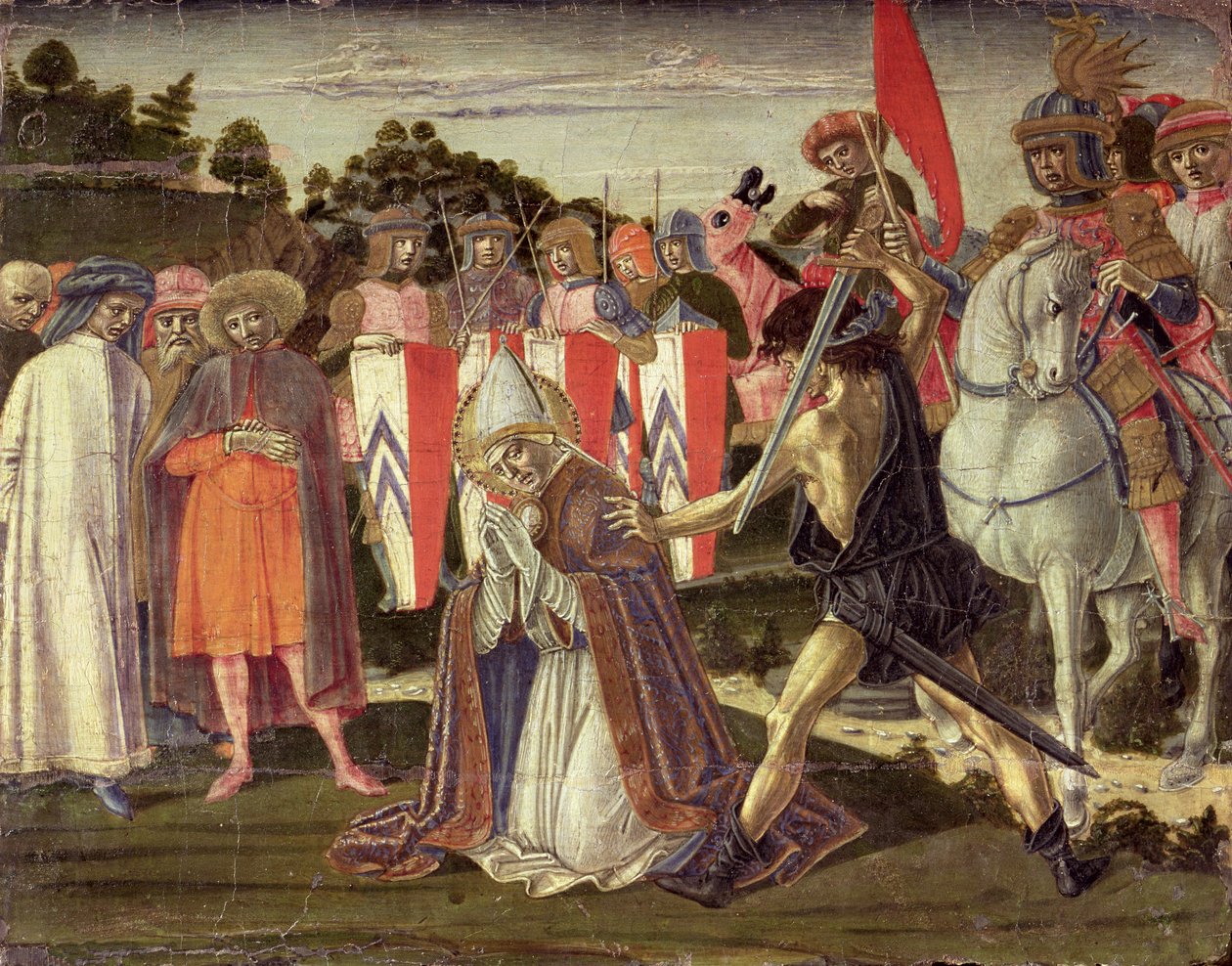St. Fabians martyrium (panel) af Benvenuto di Giovanni