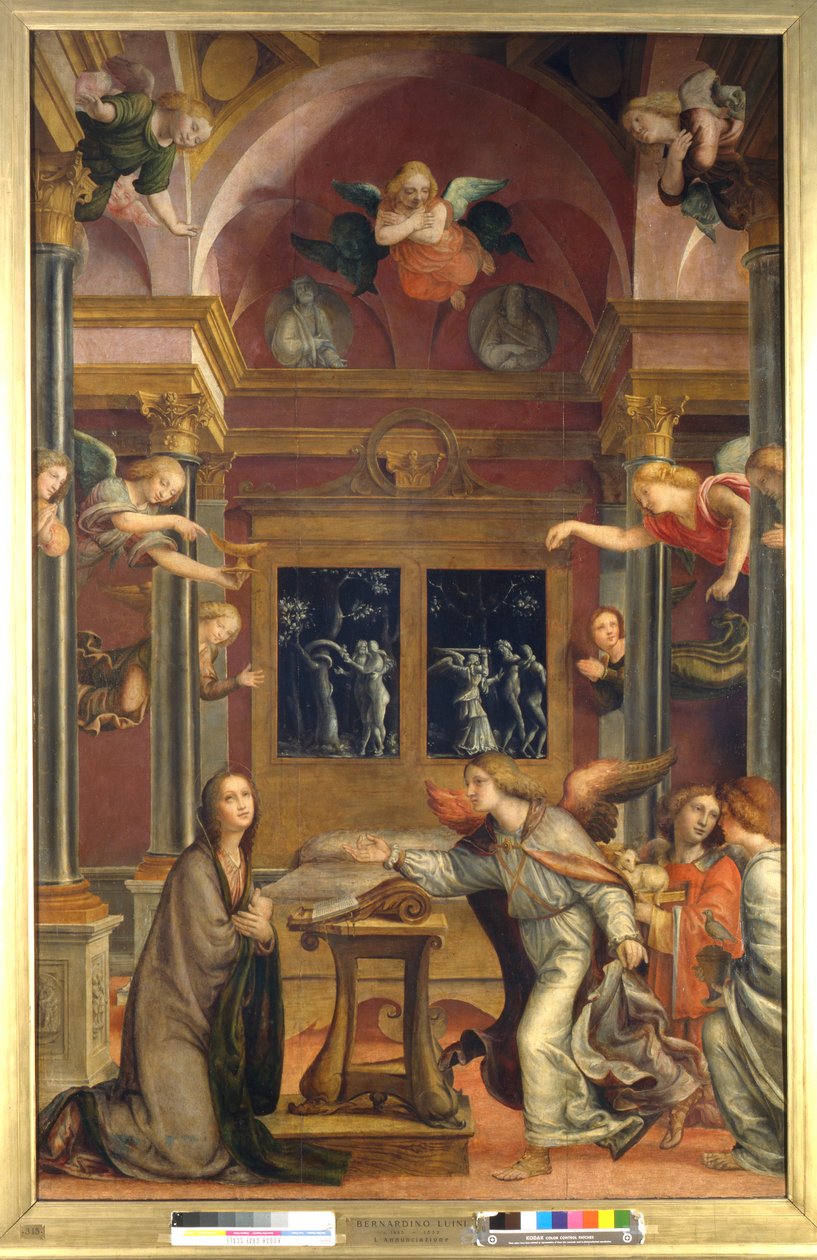 Bebudelse, ca. 1523 (olie på panel) af Bernadino Zenale