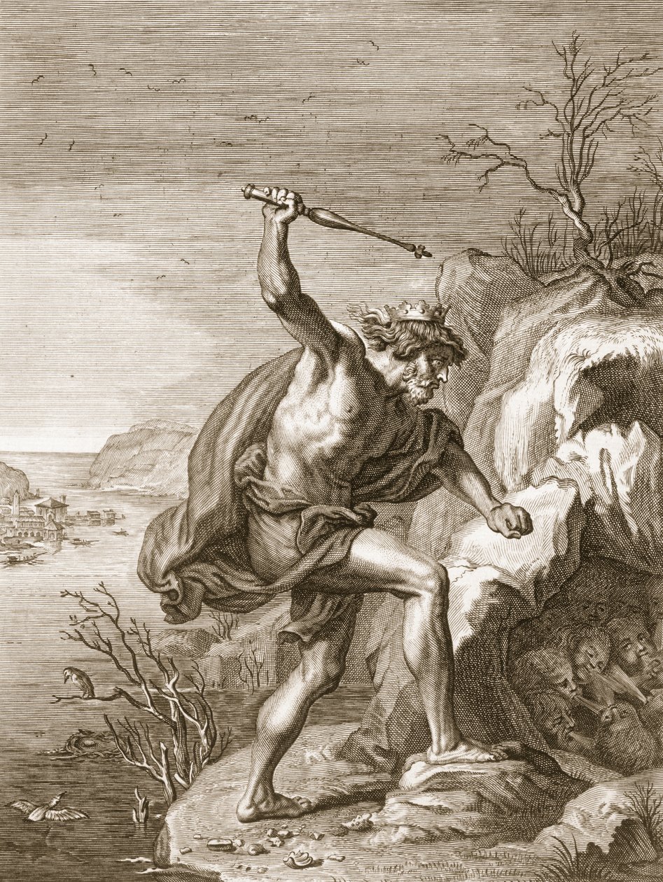 Alcyone og Ceux forvandlet til fugle, 1730 af Bernard Picart