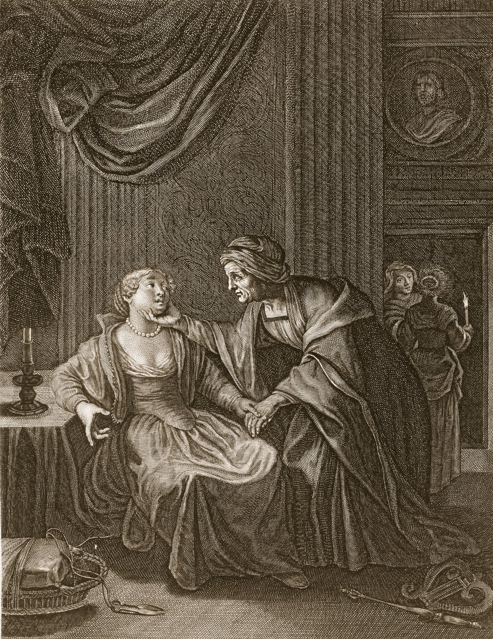 Leucothoe forført af Apollo i form af Eurynome, 1731 af Bernard Picart