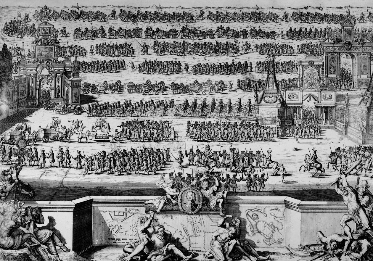 Slaget ved Pottava, 1709 af Bernard Picart