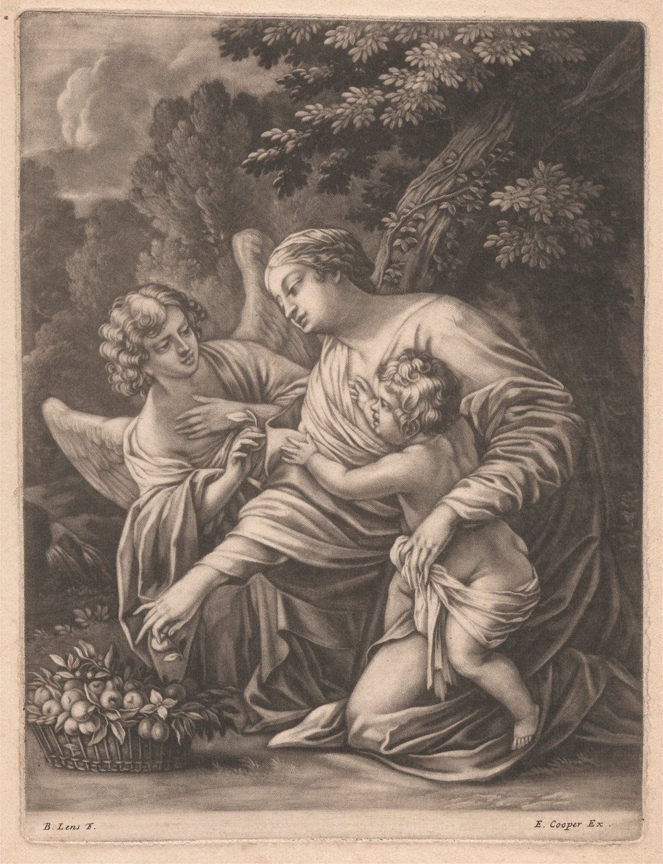 Madonna, Child og Angel af Bernard Lens