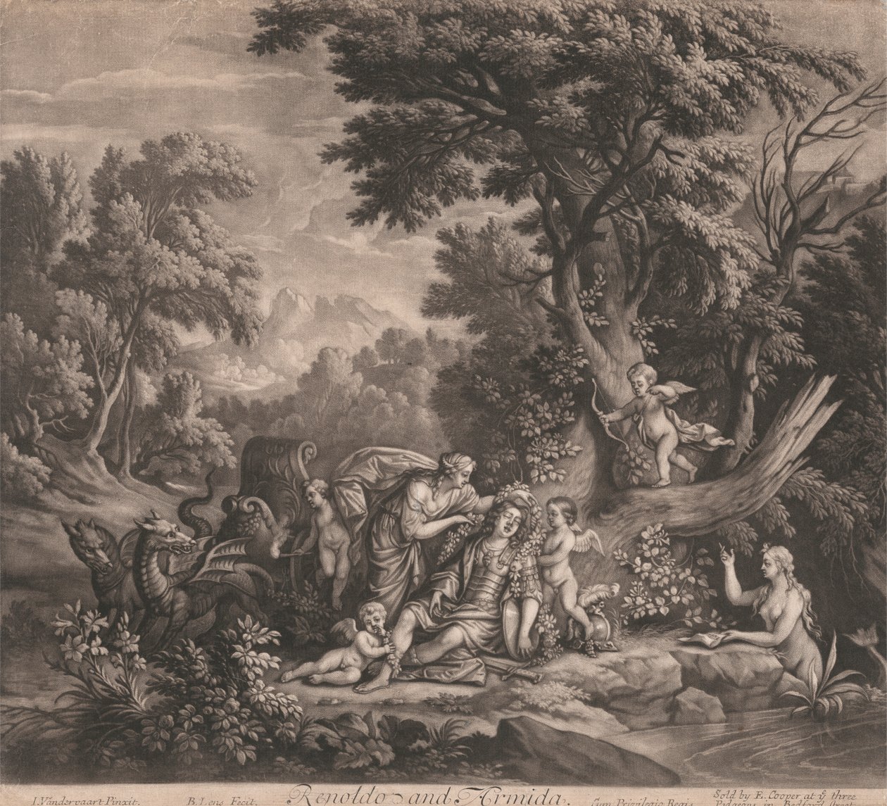Renoldo og Armida af Bernard Lens