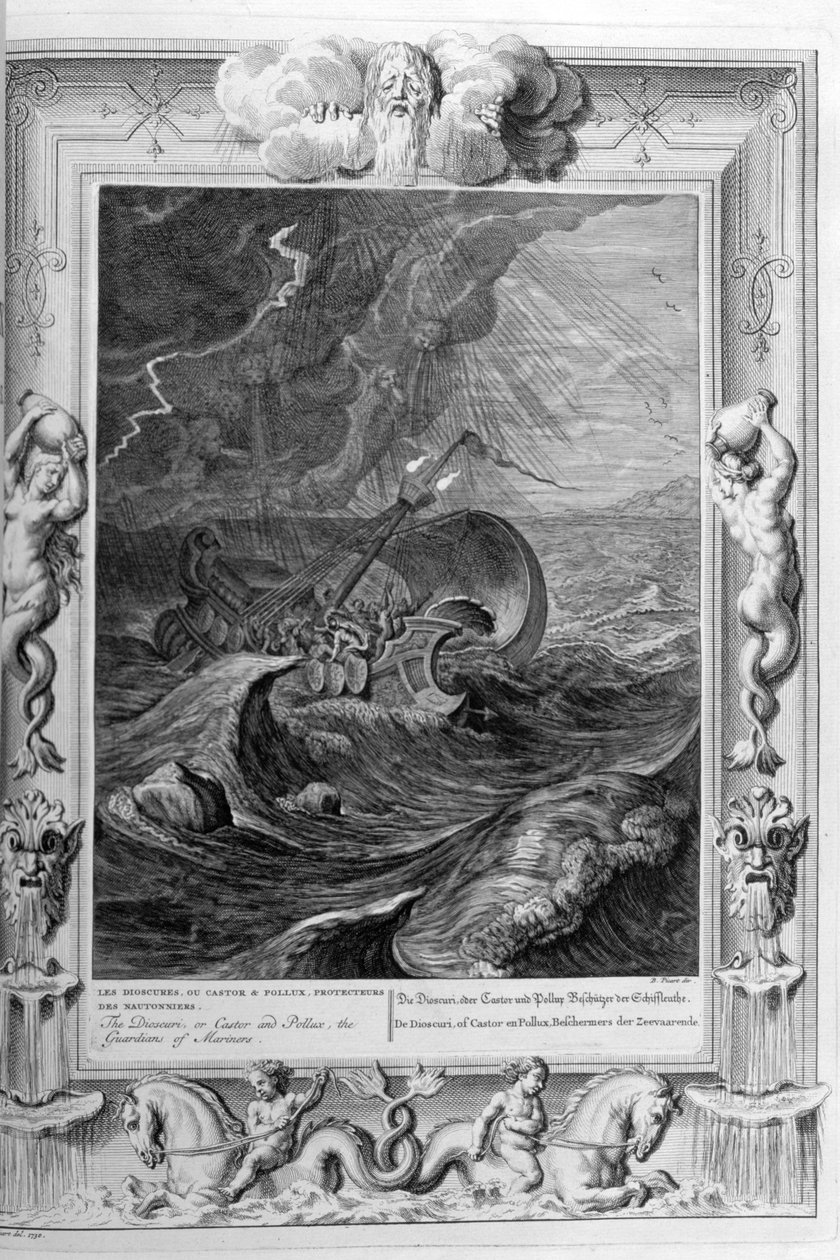 Castor og Pollux (gravering) af Bernard Picart