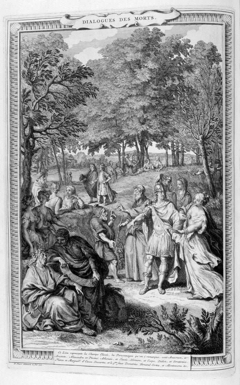 De dødes dialoger, 1728. af Bernard Picart