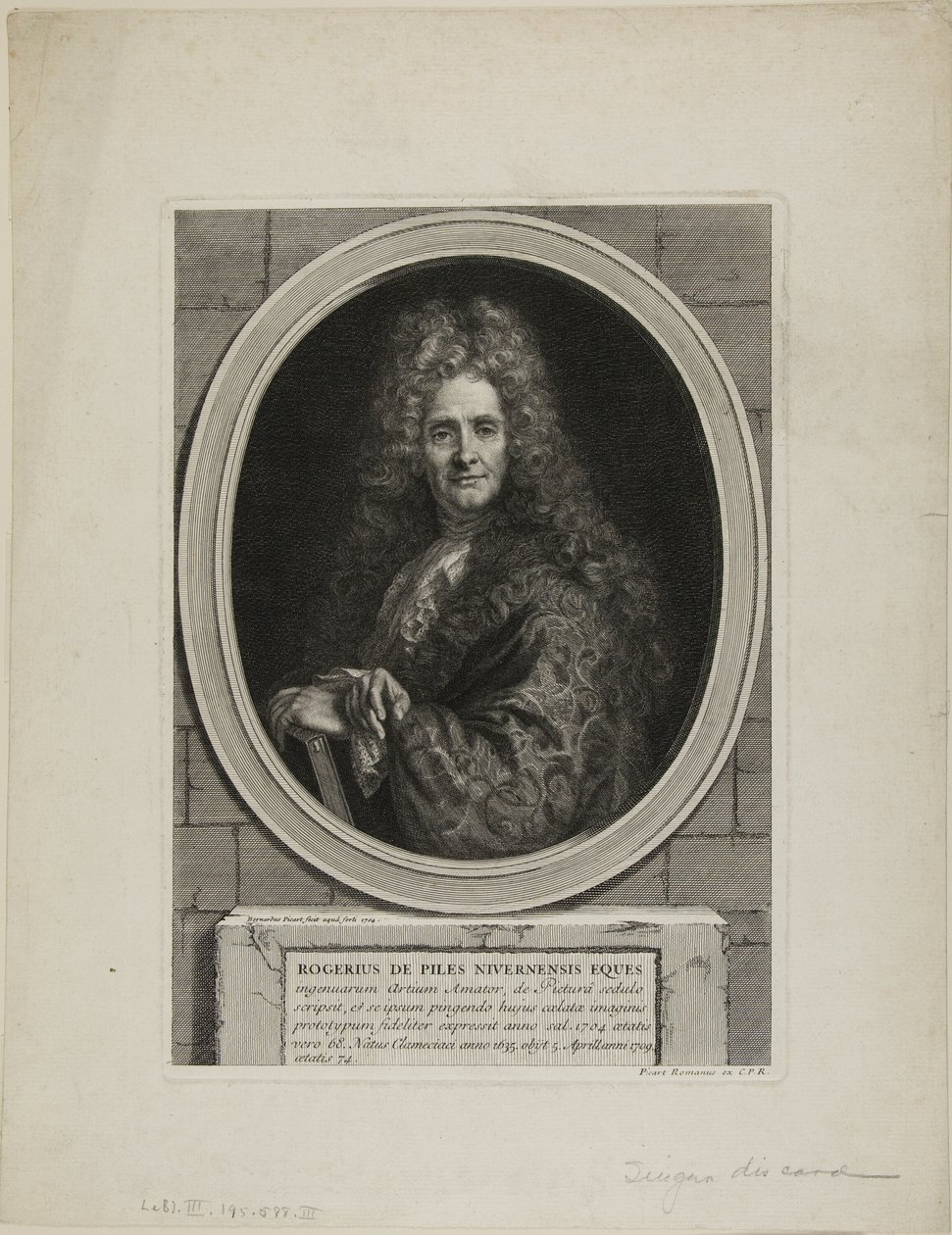 Roger de Piles af Bernard Picart