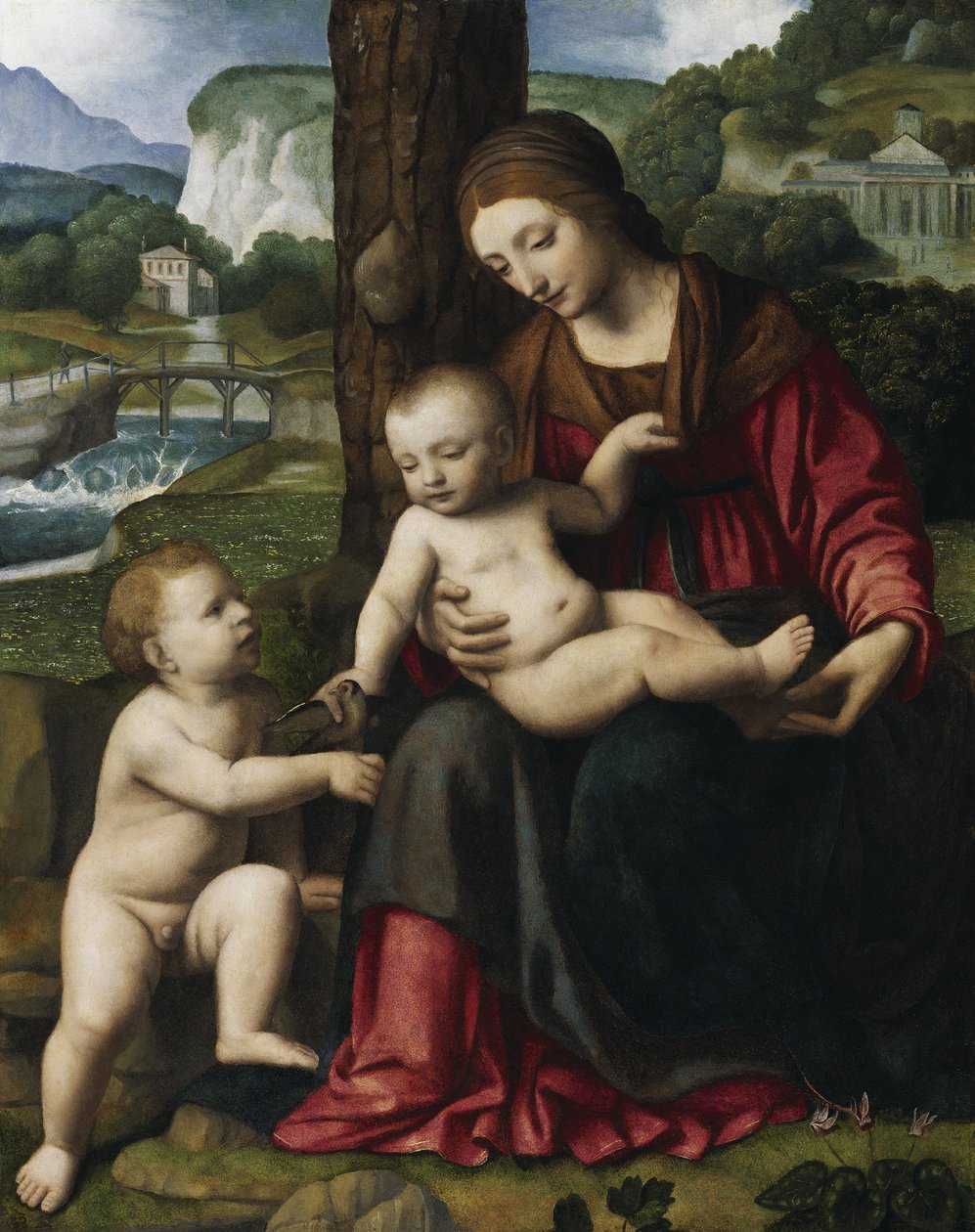 Madonna med Child og San Giovannino af Bernardino Luini