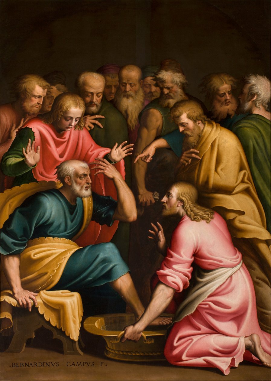 Vask af fødder af Bernardino Campi