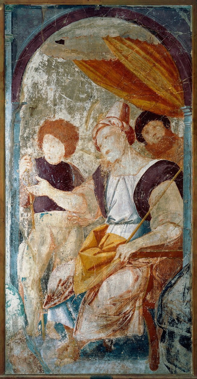 Italien, Varallo, maleri fragment af The Flagellation af Bernardino Lanino