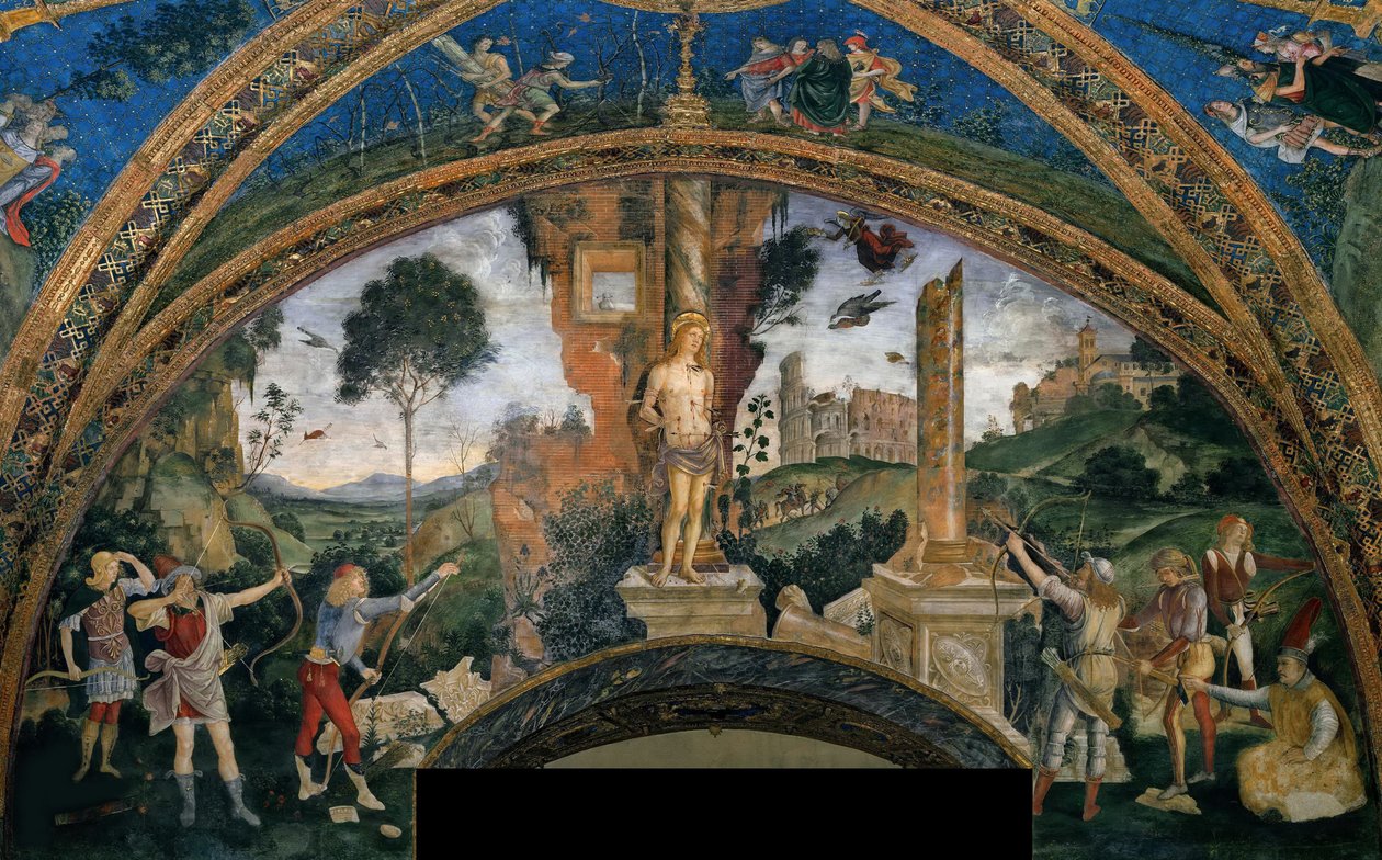 Sankt Sebastians martyrium, 1492-1495. af Bernardino Pinturicchio