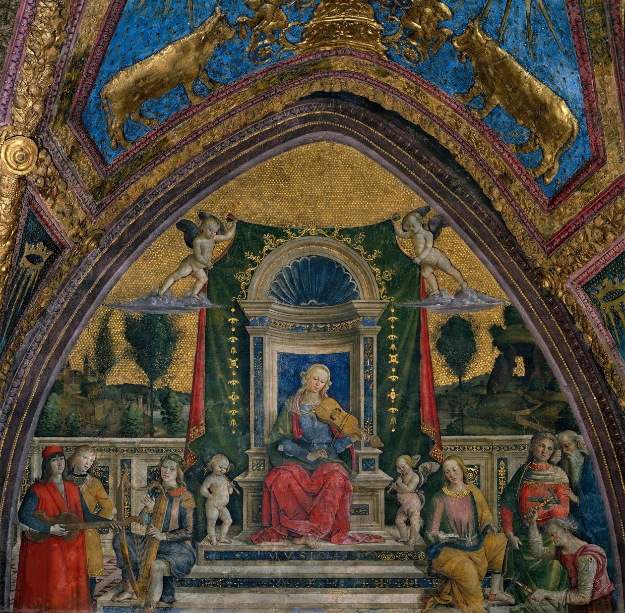 Musikken, 1492-1494. af Bernardino Pinturicchio