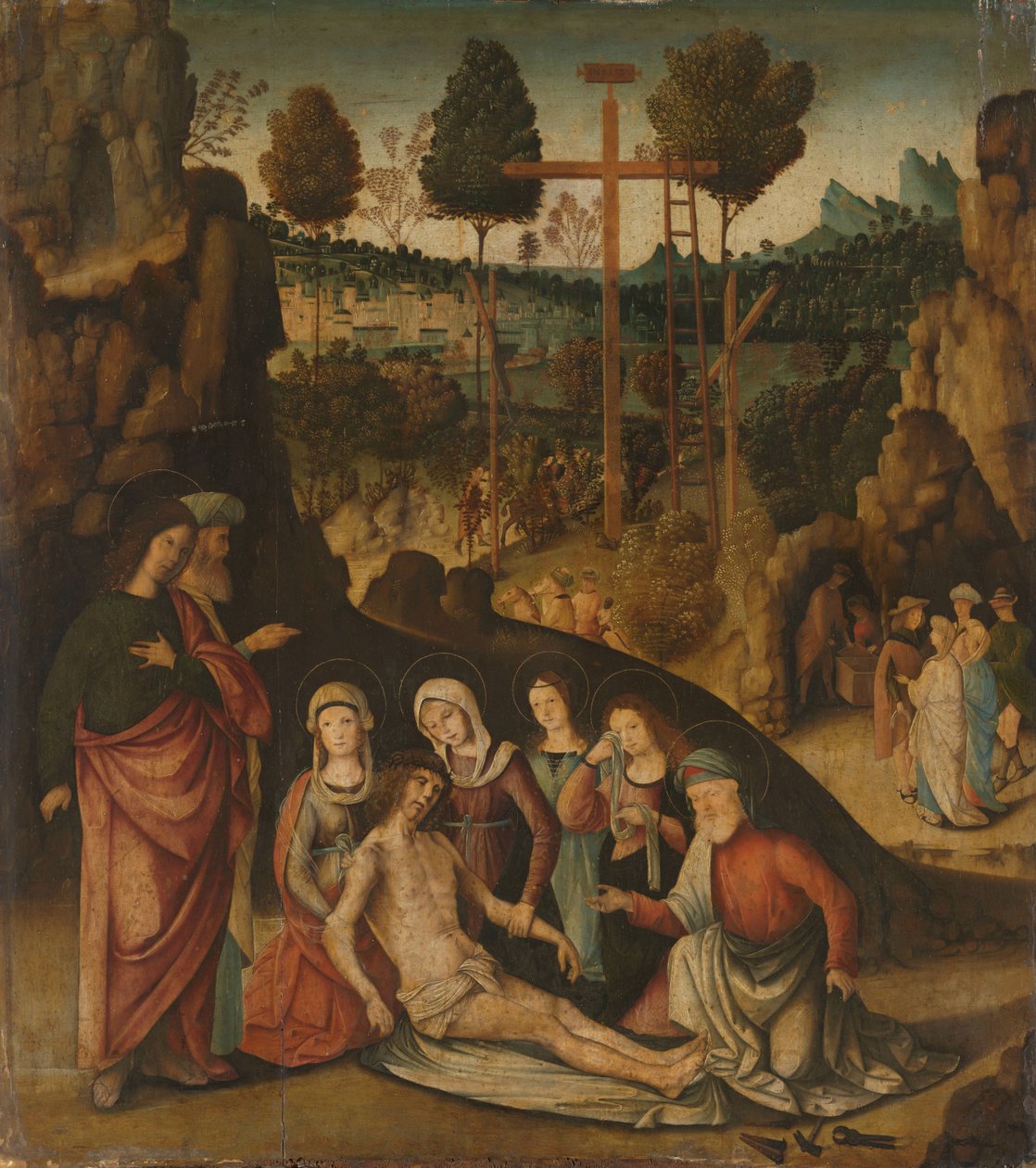 Kristi klagesang af Bernardino Zaganelli di Bosio (attributed to)