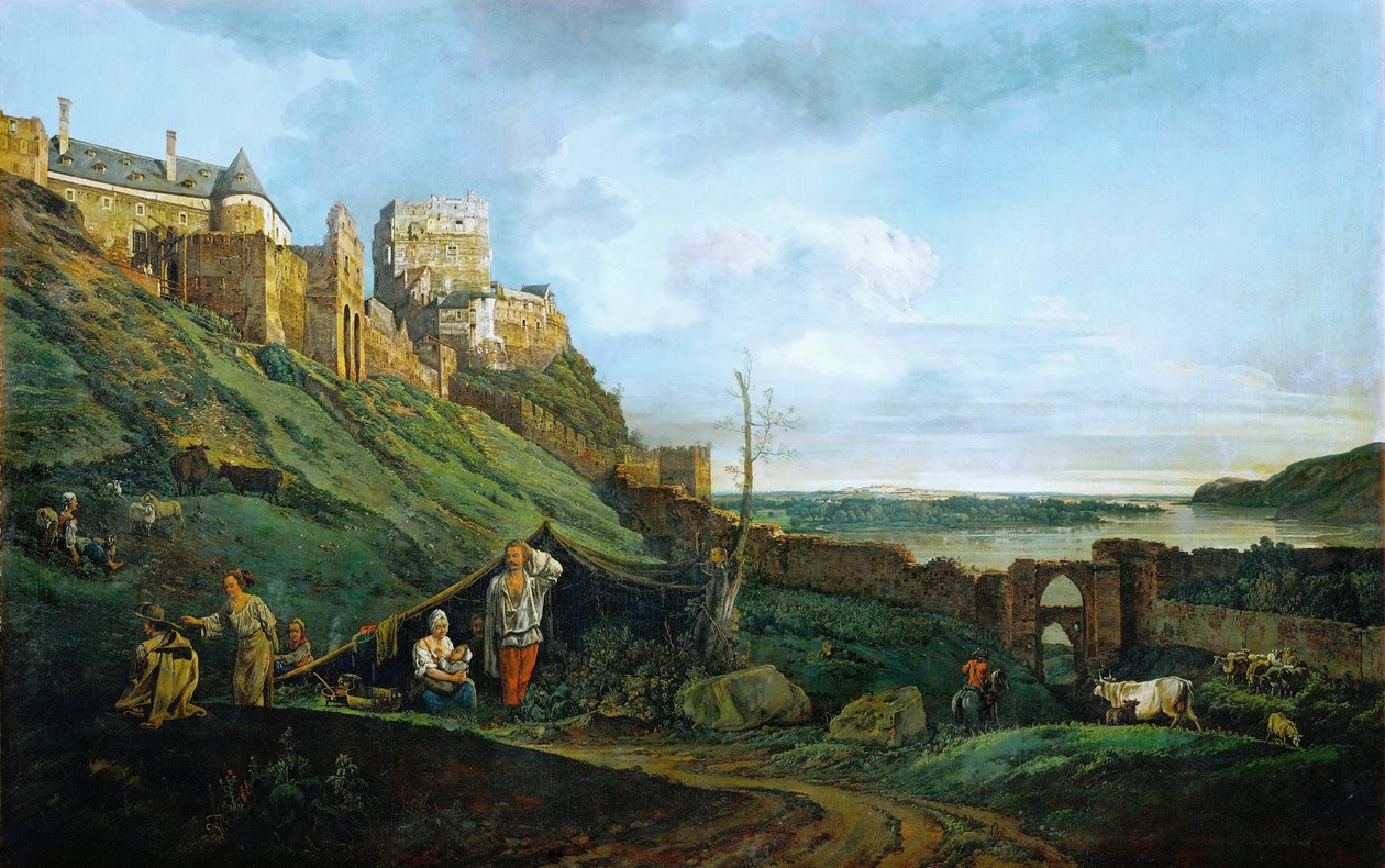 Ruinerne af Thebes an der March af Bernardo Bellotto