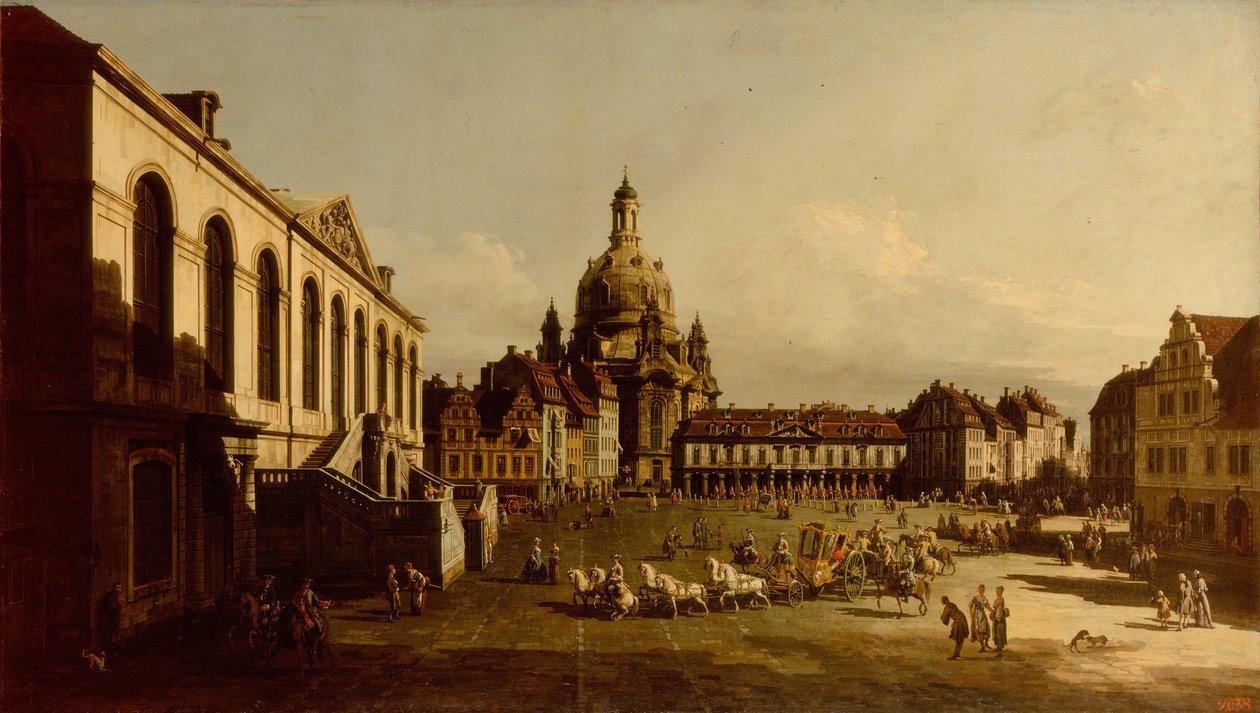 Neumarkt i Dresden af Bernardo Bellotto