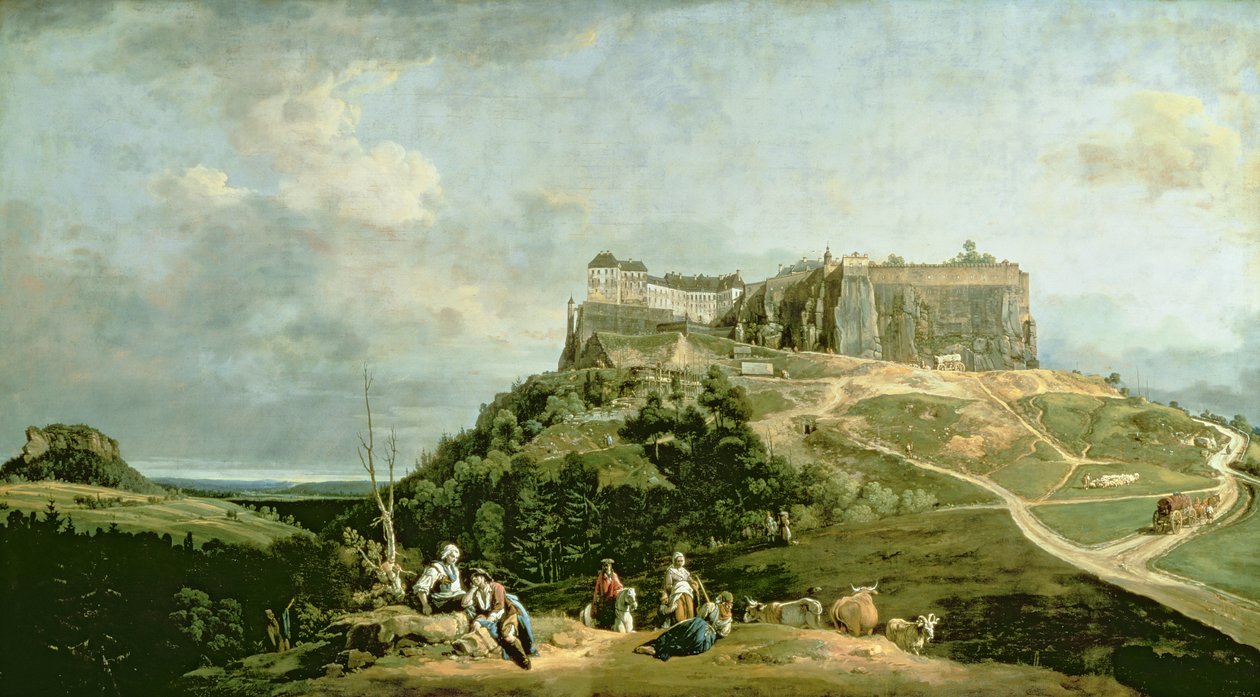 Fæstningen Konigstein, 1700-tallet af Bernardo Bellotto