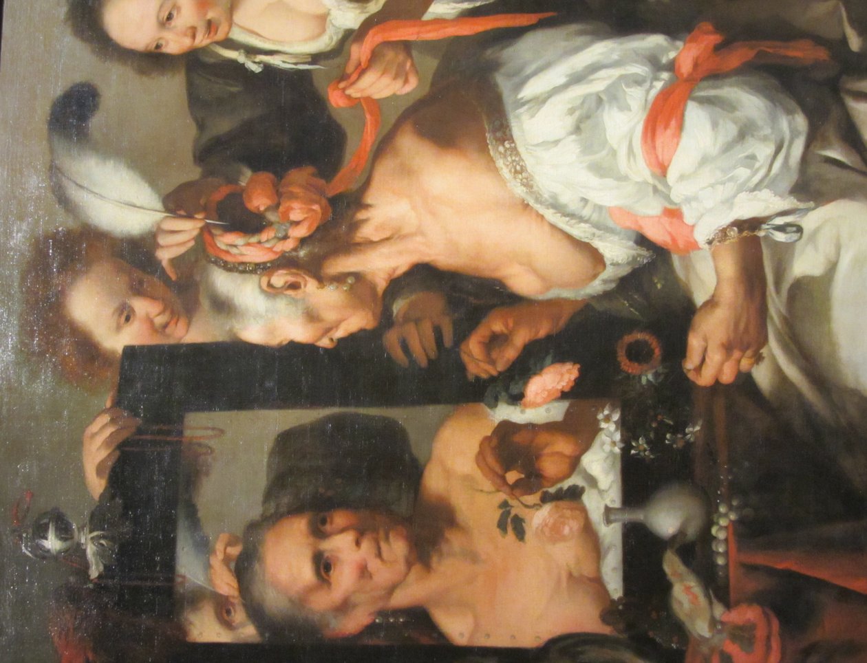 Allegori om forgængelighed (Old Coquette) af Bernardo Strozzi