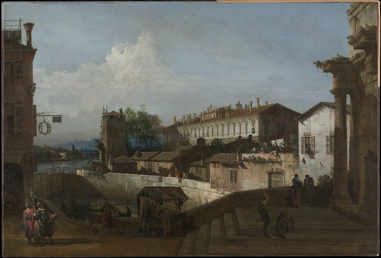 Slusen ved Dolo af Bernardo Bellotto