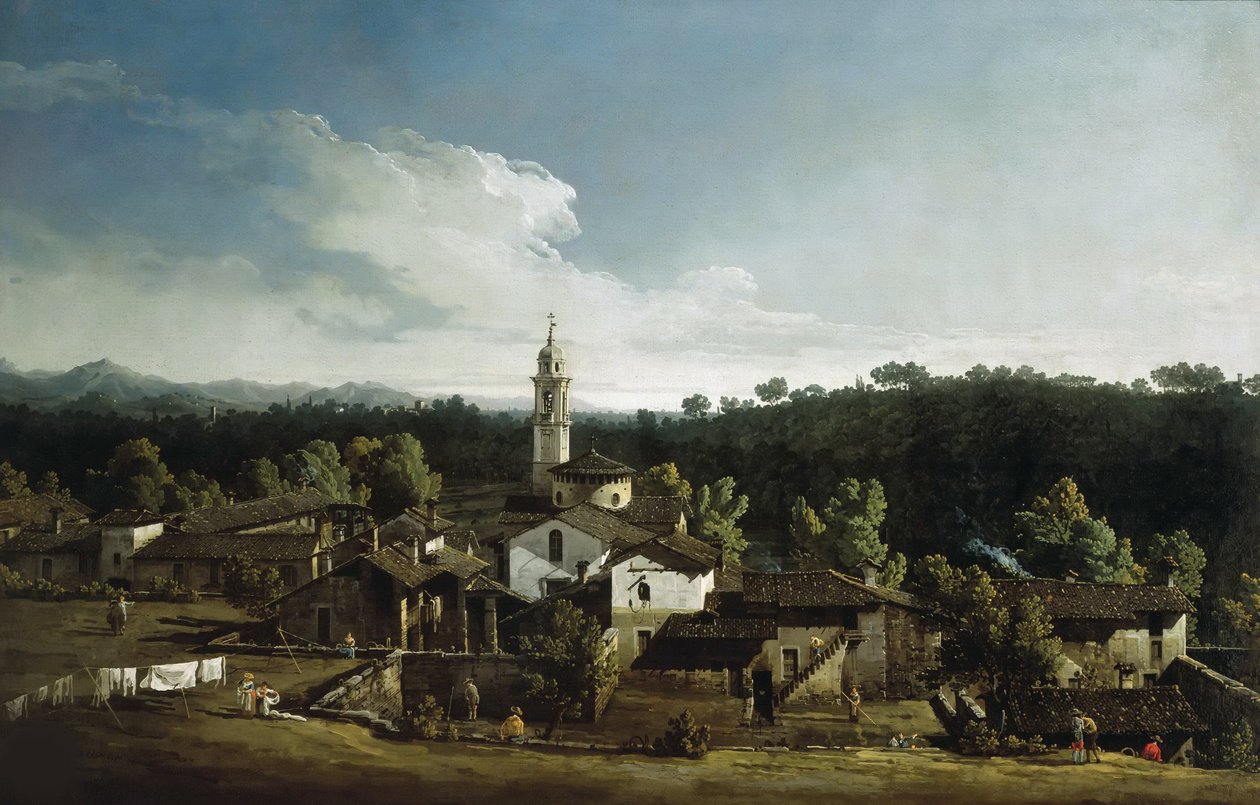 Udsigt over Gazzada, 1744. af Bernardo Bellotto