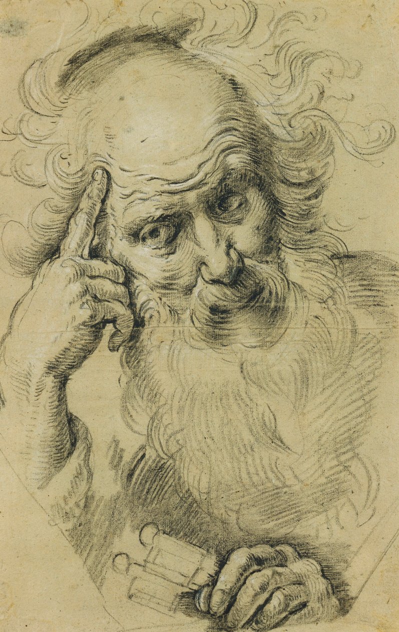 Sankt Peter mediterer; Saint Pierre Meditant, af Bernardo Strozzi