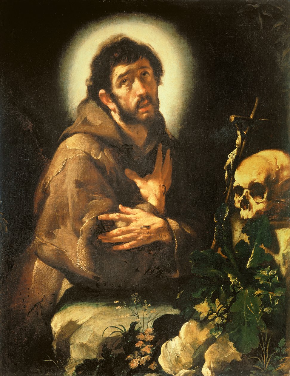 Sankt Frans i ekstase, ca. 1615-18 af Bernardo Strozzi