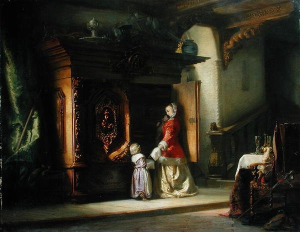 Interiør, 1853 af Bernhard Mohrhagen