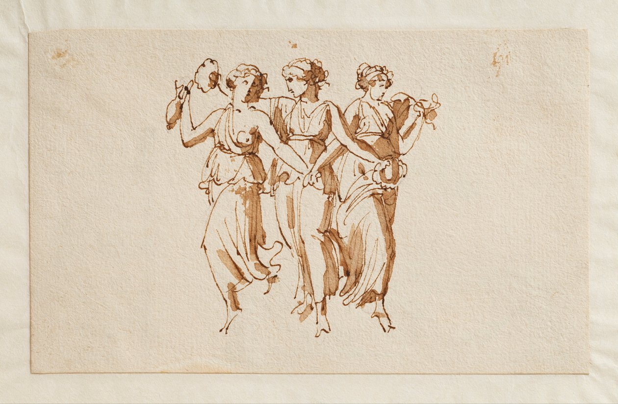 Tre dansende bacchantes af Bertel Thorvaldsen