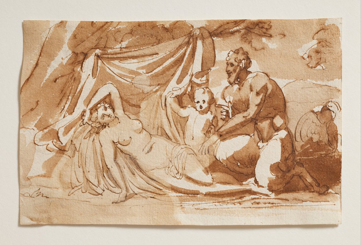 Jupiter som satyr og Antiope af Bertel Thorvaldsen