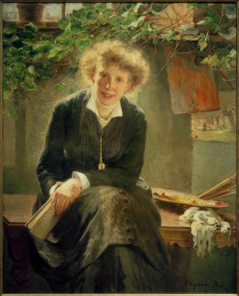 Portræt af Jeanna Bauck af Bertha Wegmann