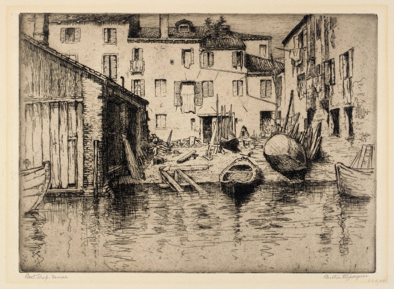 Bådbutik, Venedig af Bertha E. Jaques