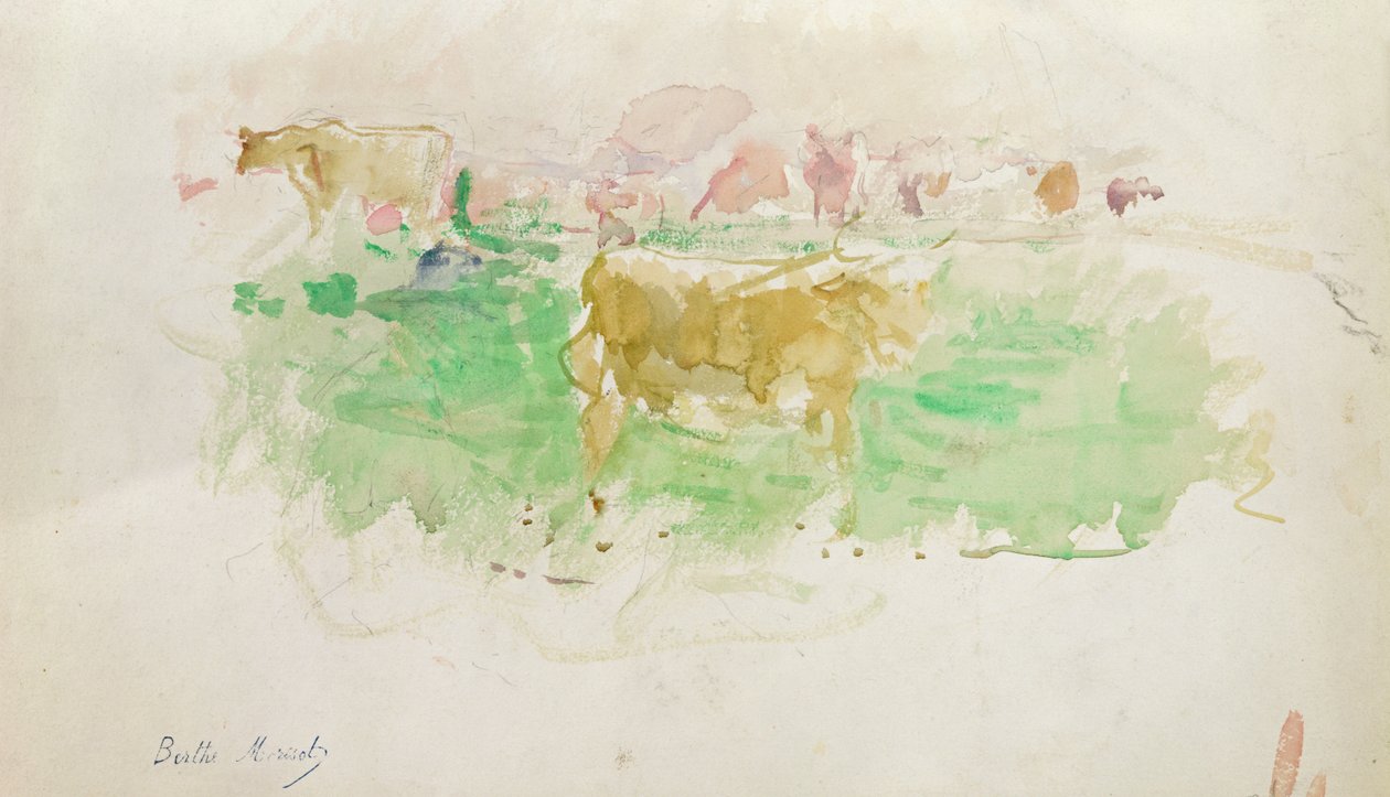 Køer i Normandiet, 1880 af Berthe Morisot
