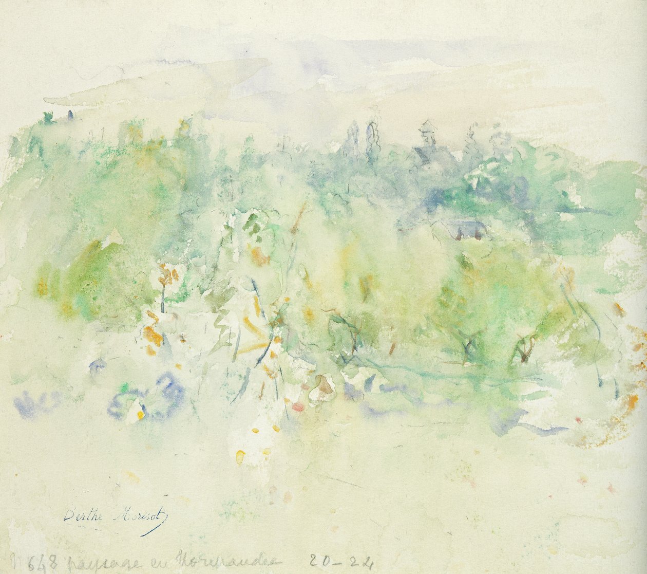 Normandiet Landskab, 1880 af Berthe Morisot