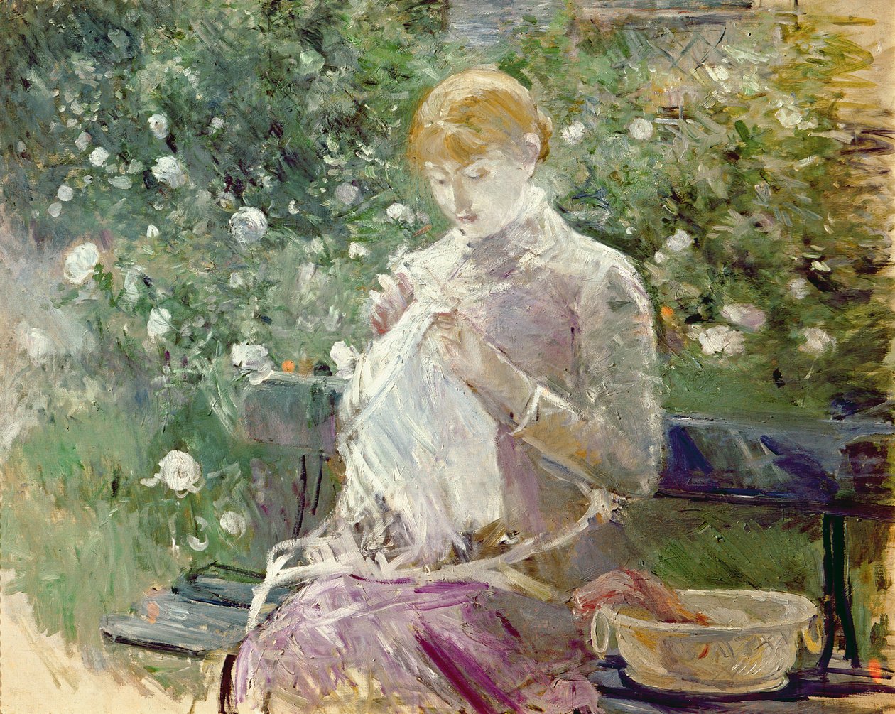 Pasie syning i Bougivals Have, 1881 af Berthe Morisot